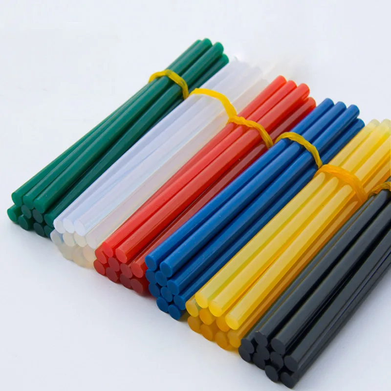 10Pcs Silica Gel Glass Melt Adhesive 7 Mm Small Glue Stick Multicolor Hot Rod | Дом и сад