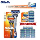 Лезвия для бритвы Gillette Fusion 5, кассеты для мужского бритвенного станка, держатель прямое бритвенное лезвие для чистки лица