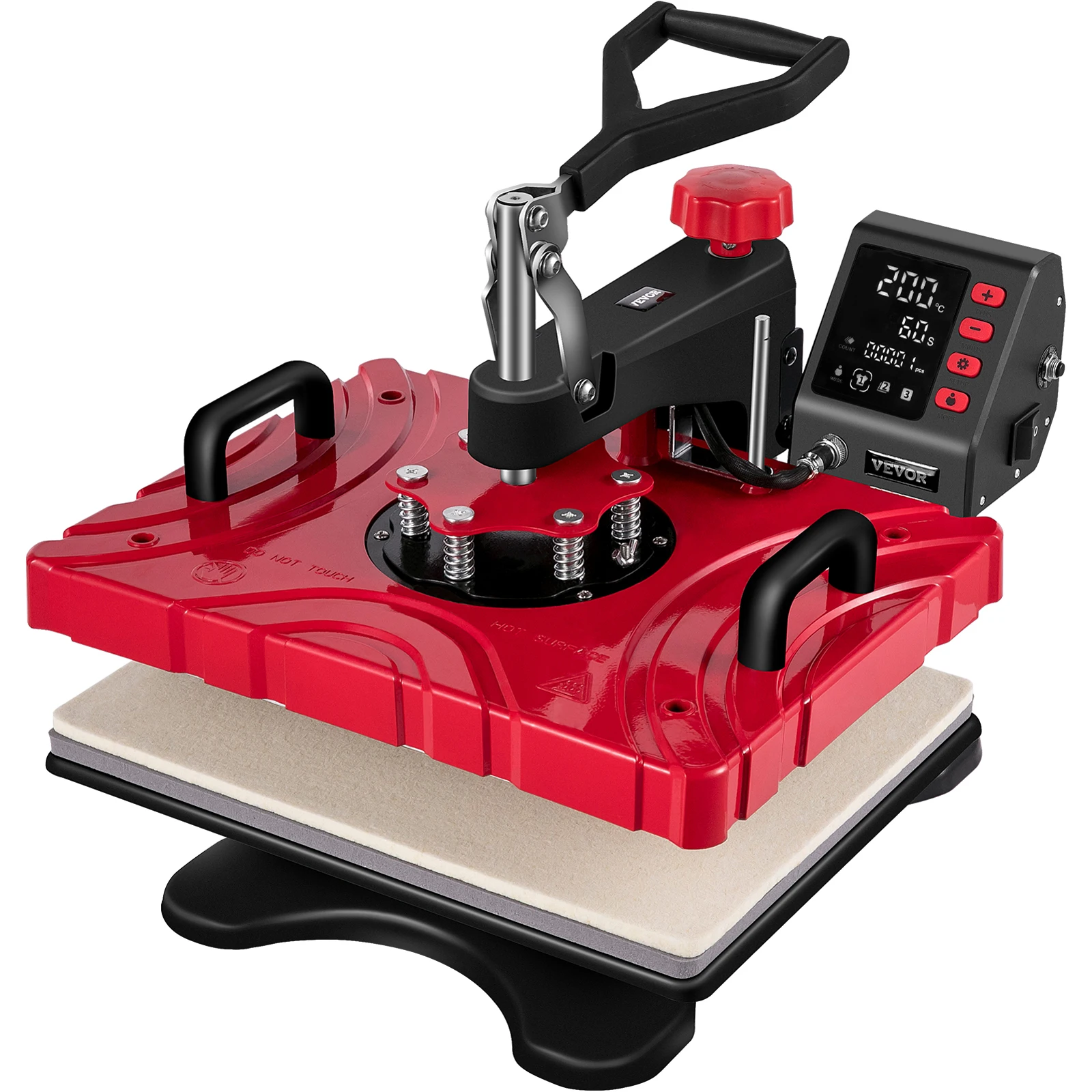 

Термопресс VEVOR для сублимационной печати, 15 х12 дюймов/38 х30 см, раскладной ЖК-дисплей с цифровым управлением для футболок «сделай сам», 110 В