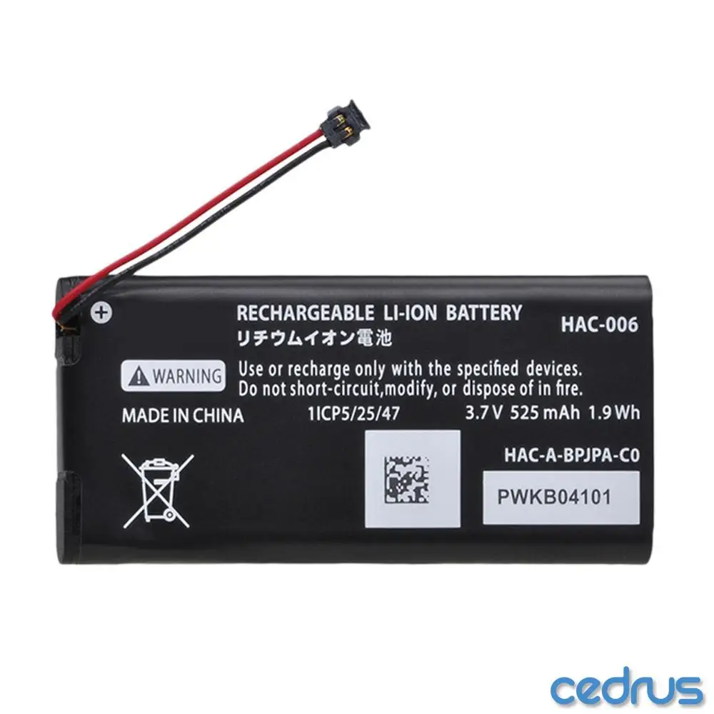 

2 Pcs 3.7V 525mAh HAC-006 HAC006 Battery for Nintendo Switch HAC 006 HAC-015 HAC-016 HAC-A-JCL-C0 HAC-A-JCR-C0 Switch NS Joy-Con