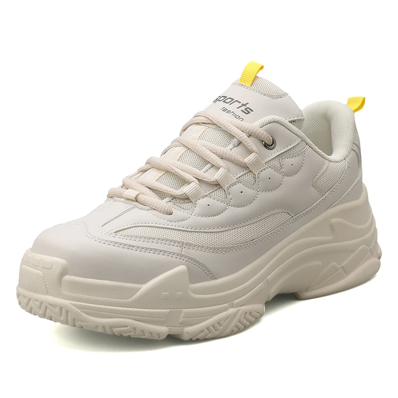 Chaussures Pour Hommes, мужская повседневная обувь, обувь для взрослых, мужские кроссовки, мужские удобные Sapato Masculino, люксовый бренд размера плюс 45 - Цвет: Бежевый