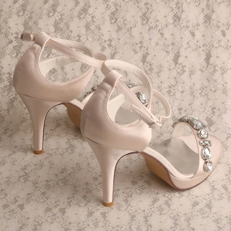 Босоножки женские на высоком каблуке сандалии платформе открытый носок для