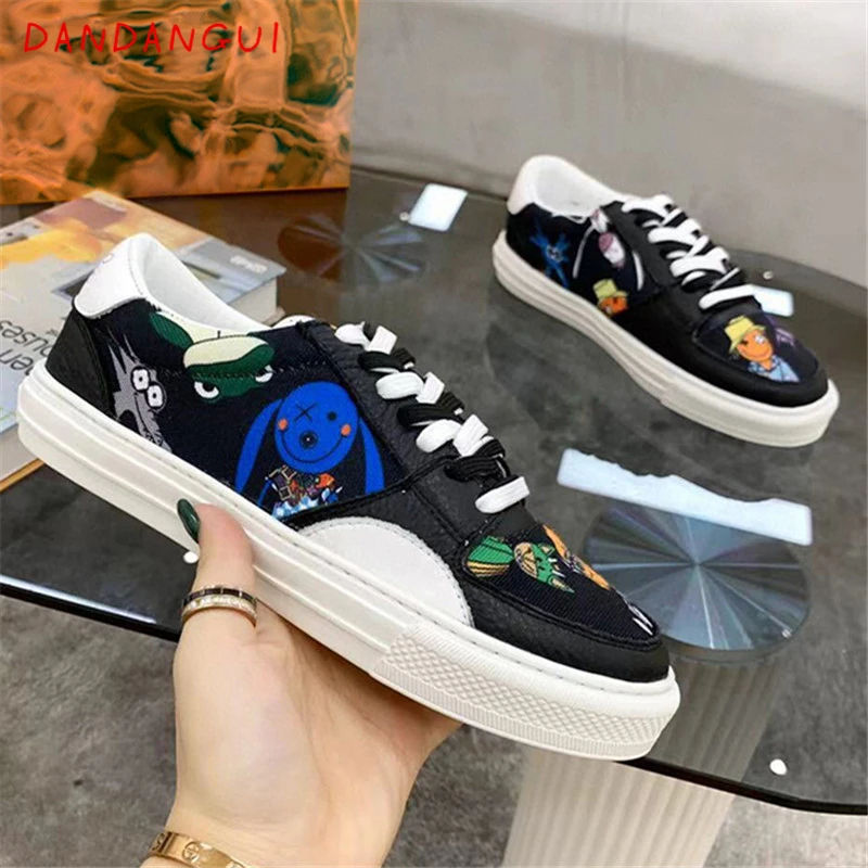 

Top Quality Luxury Designer Women Sneakers Tennis Trainer Men's Running Shoes Spring Autumn Genuine Leather Couple Unisex Shoes
