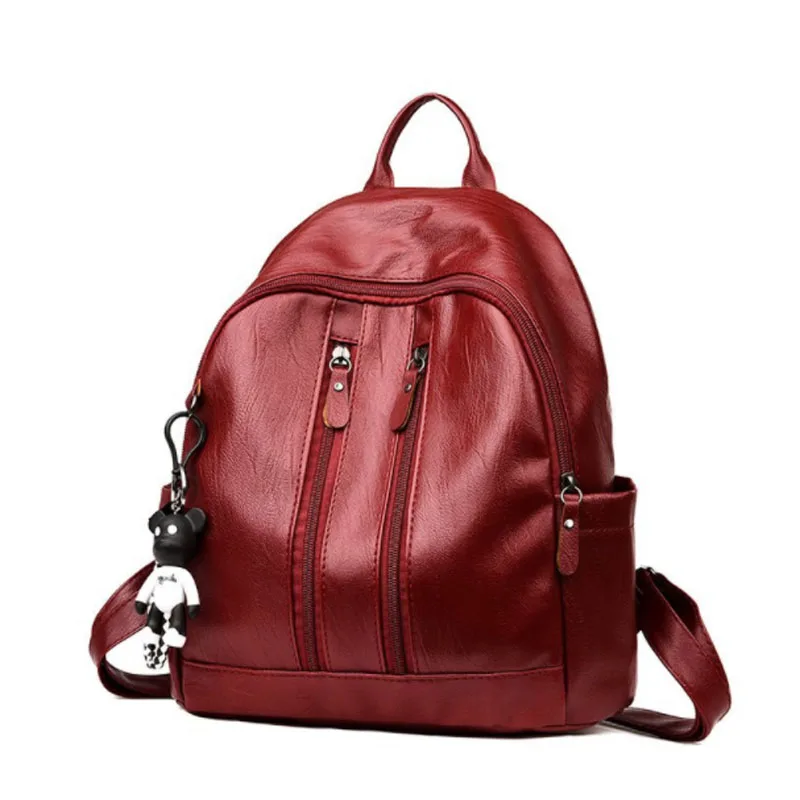 Фирменный дизайн модный женский рюкзак женская черная сумка из искусственной