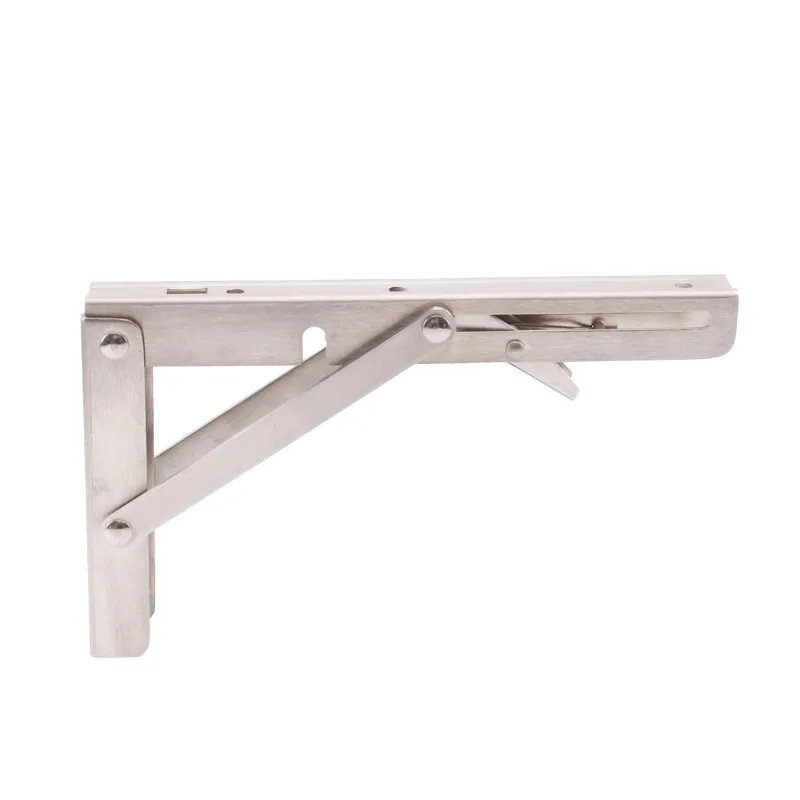 

2Pcs 8-14 Inch White Triangle Folding Angle Bracket Adjustable Wall Mounted Durable Bearing Shelf Bracket DIY Furniture Hardware
