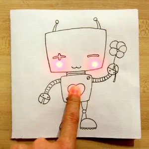 Цветные светодиодные электронные наклейки для детей, DIY ручная роспись, развивающий материал, ручная работа, головоломка, игрушки, карты, ремесла