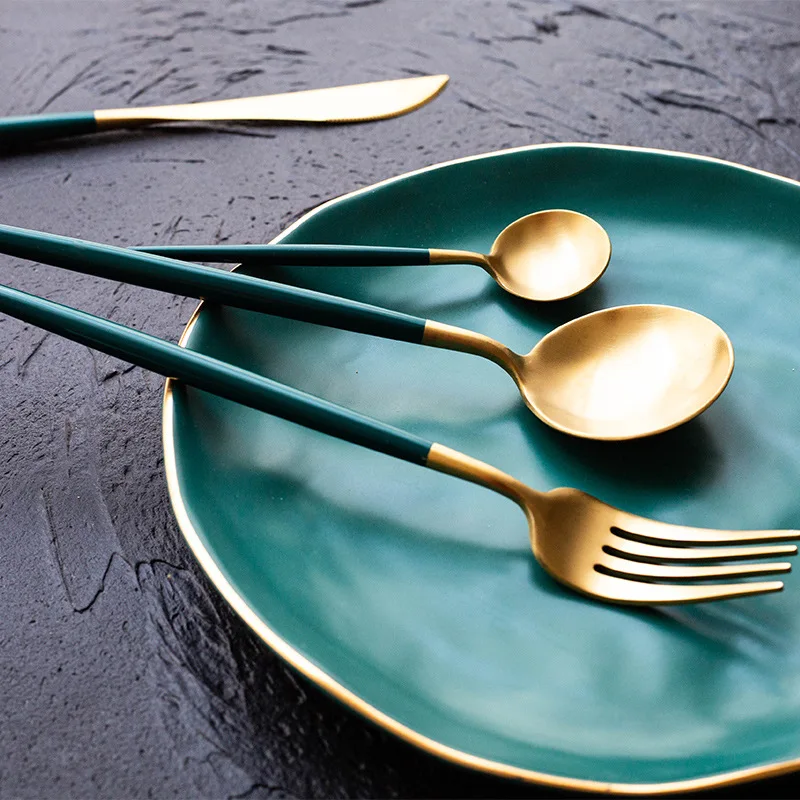 Набор столовых приборов из нержавеющей стали в скандинавском стиле 304|Столовые