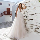 Свадебное платье-трапеция Verngo, свадебные платья с кружевной аппликацией, женское свадебное платье без рукавов в стиле бохо, свадебное платье, 2022