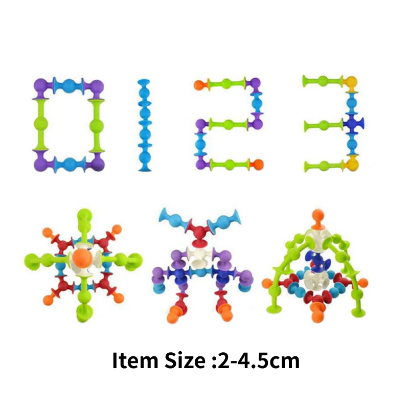 Конструктор сделай сам на присоске силиконовые строительные блоки красочные
