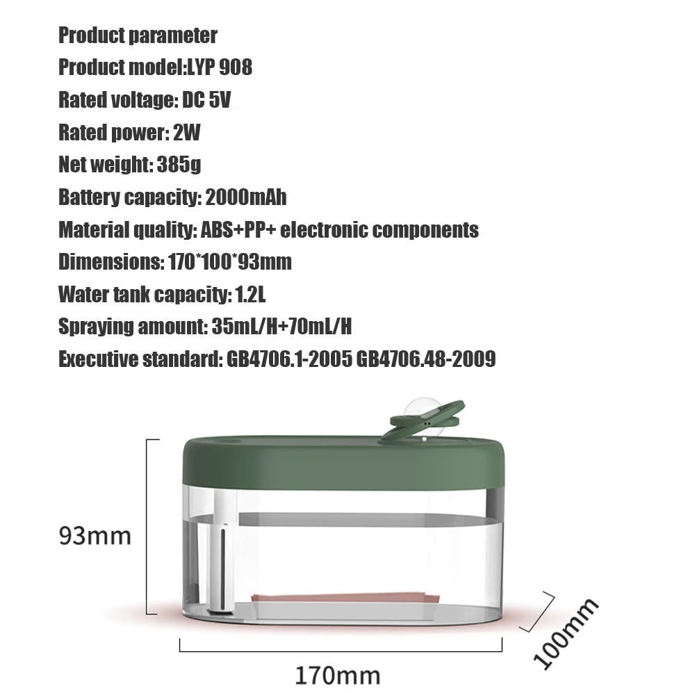 

Home Air Humidifier 1000ML Double Nozzle Mist Aroma Diffuser with Coloful LED light Heavy fog Ultrasonic Humidifiers