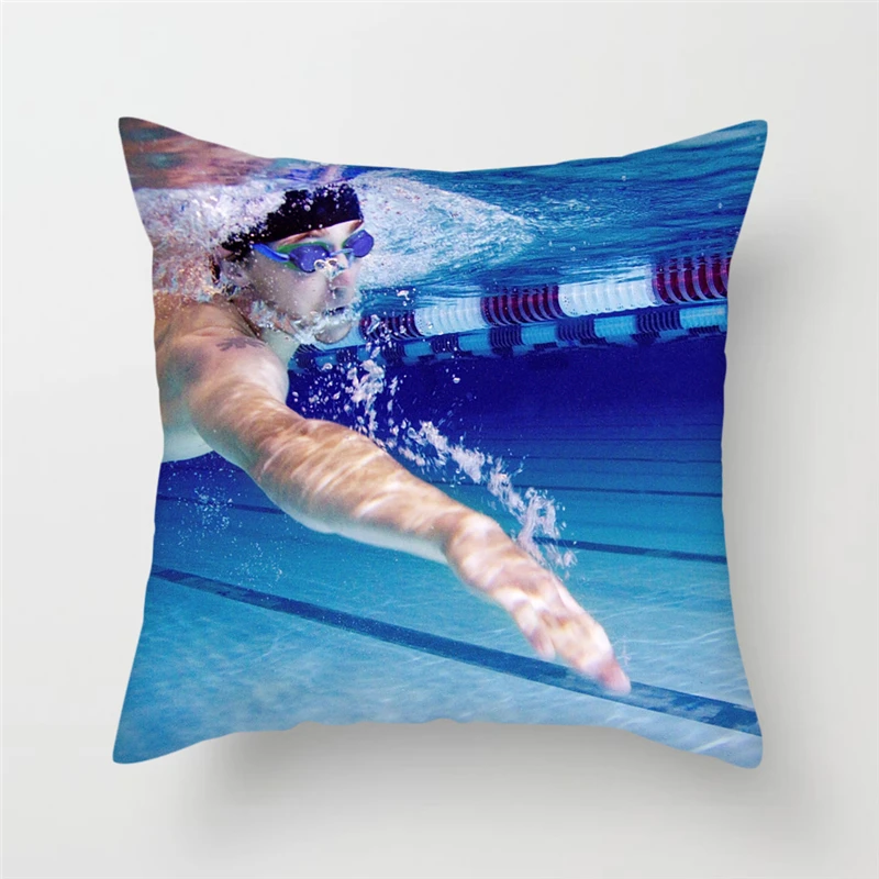 Спортивная подушка для плавания Fuwatacchi декоративная наволочка дивана сильного