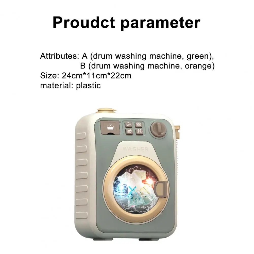 

Laundry Pretend Play Intellectual Development with Music Plastic Pretend Role Play Laundry Appliance Toys for Kids
