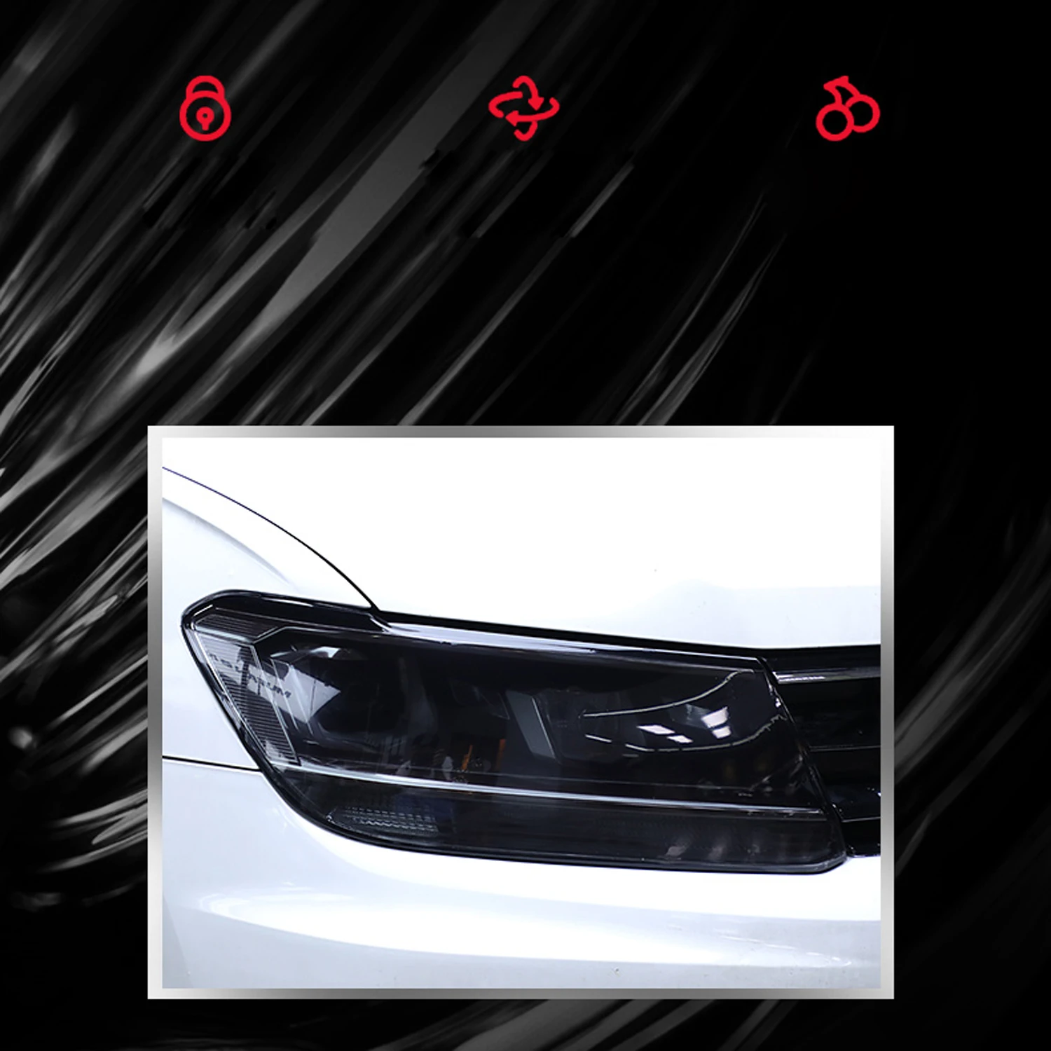 

Car Accessories for VW Volkswagen Tiguan MK2 2017-2021 Smoked Black Front Headlight Lamps Anti-scratch Protective Film