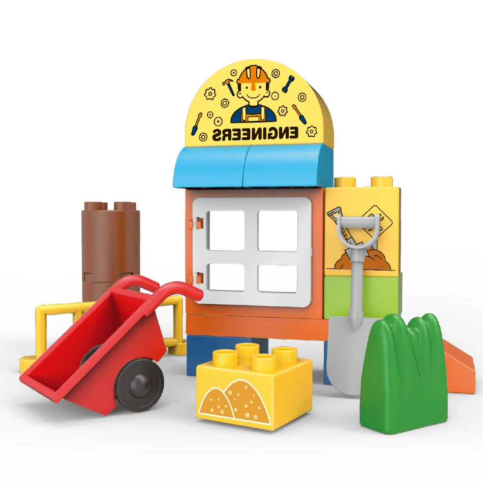 83 шт. DIY большой кирпич городской строительный экскаватор автомобилей