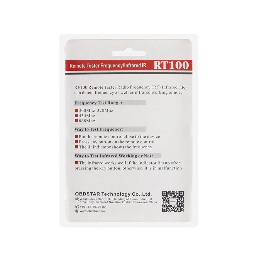 OBDSTAR RT100 Remote Tester Key Frequency/Infrared Automotive control Car Diagnostic Tool | Автомобили и мотоциклы