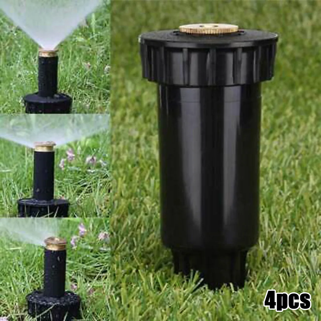 

4pcs Adjustable Garden Up Sprinkler Nozzle Irrigation Watering System 1/2" NPT Thread For General Water Pipes Print Head Garden