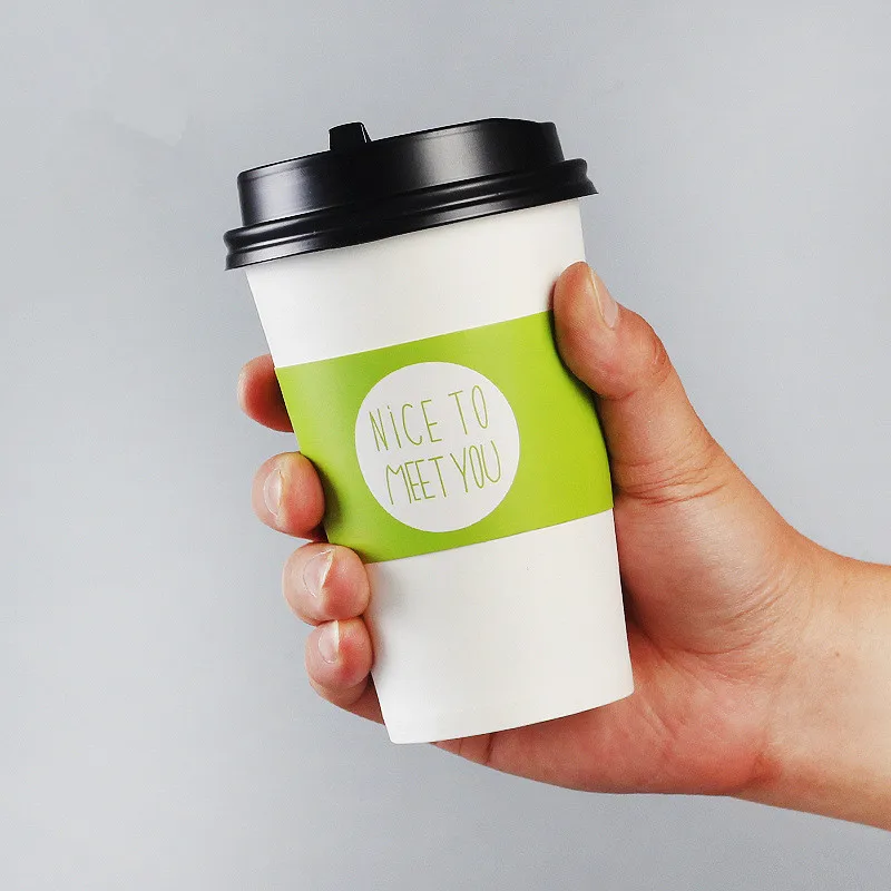 50 шт. одноразовые кофейные чашки толстые белые бумажные для молока чая горячих