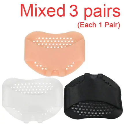 Mixed-3pairs Leyou Силиконовые Мягкие стельки для передней части стопы обувь на высоком каблуке гелевые стельки дышащая забота о здоровье ног Подушка для ног - Цвет: Mixed-3pairs