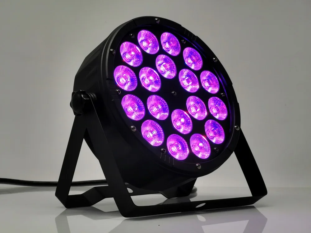 Большой объектив 18x12 вт led par светильник rgbw 4 в 1 dmx512 пластиковые par светильник профессиональный сценический свет dj светильник