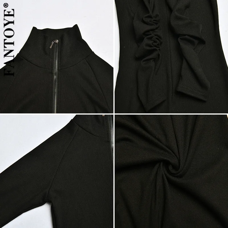 Женский Повседневный Облегающий комбинезон FANTOYE длинные брюки с высоким