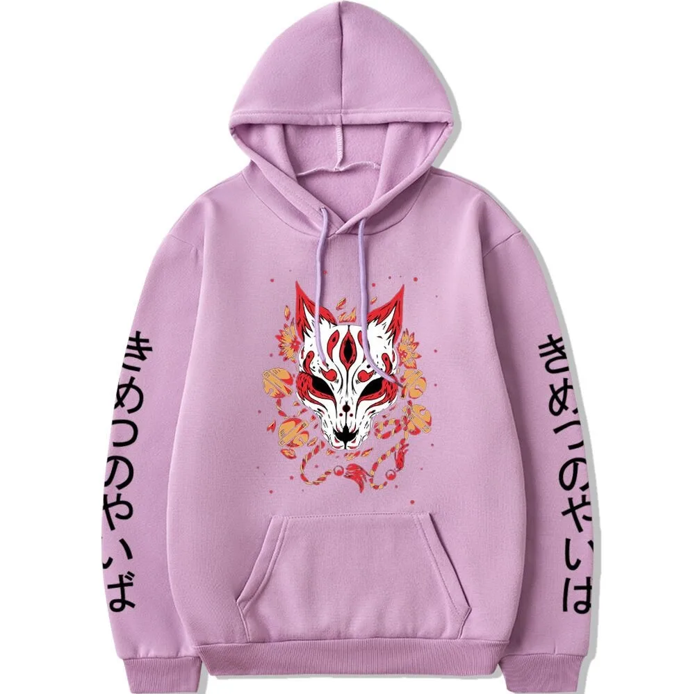 Японские толстовки в стиле Харадзюку с изображением рассекающих демонов мужские