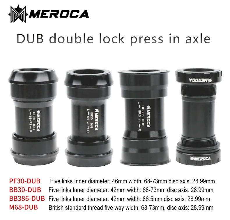 MEROCA DUB bicycle press-in bottom axle PF30/BB30/BB386 screw-in M68 bicycle axle 28.99 bottom bracket