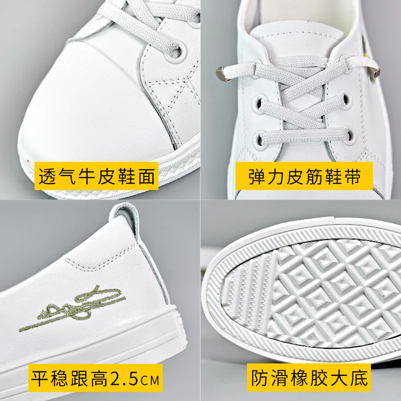 Женские туфли с открытым носком тонкие из кожи дышащие белые на плоской подошве