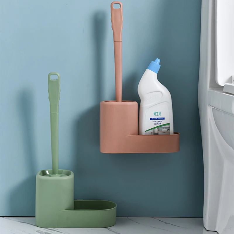 

2020 NEW Toilet Brush Rubber Head Holder Cleaning Brush for Toilet Wall Hanging Household Floor Cleaning Bathroom Accessories