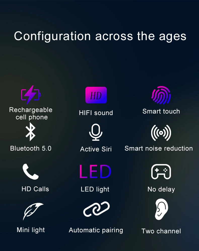 DAG TW80 беспроводные наушники Bluetooth 5,0 наушники бас HiFi Steroe наушники TWS мини наушники с микрофоном+ светодиодный дисплей зарядка