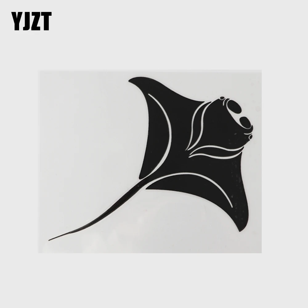 

YJZT 15,3 см × 12 см, большое крыло рыбы, животные, виниловые наклейки на автомобиль, наклейка, черный/серебристый 13D-0945