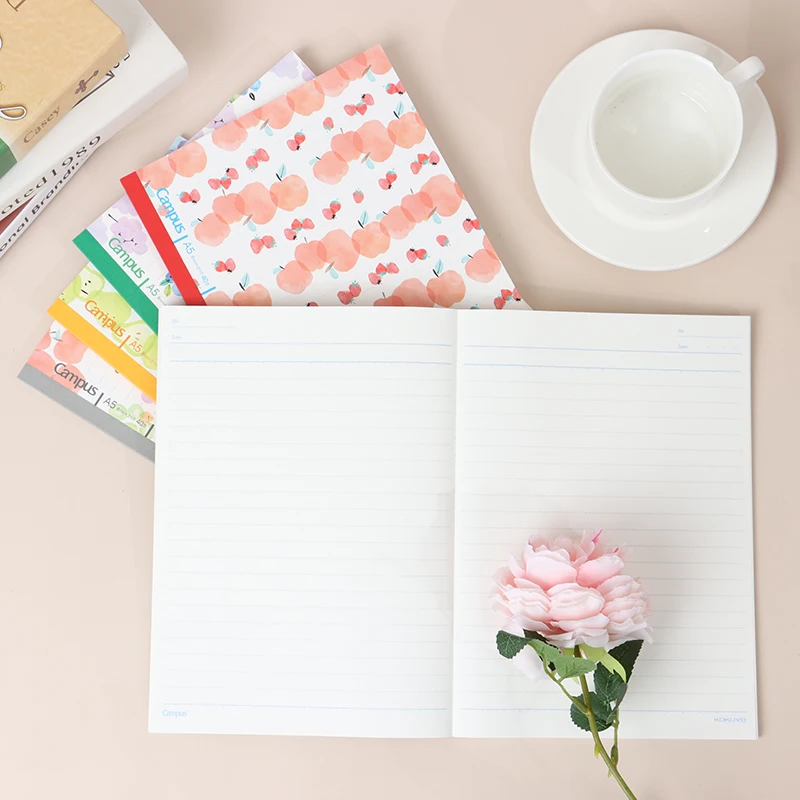 

1 Pcs Kawaii Fruit Notebook Cute Flamingo Note Book Diary Planner Journal 8mm*21 lines