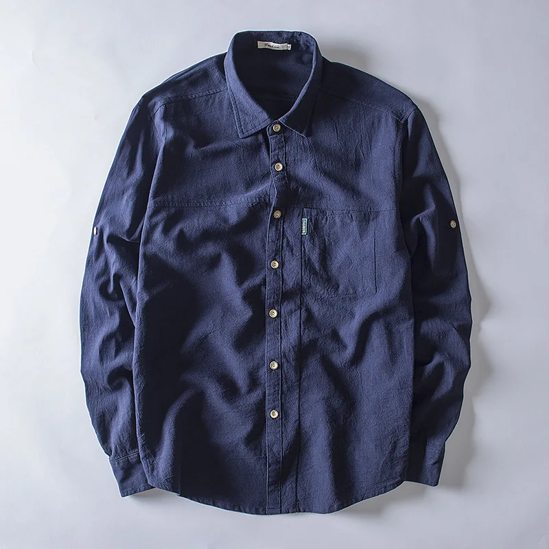 Мужские повседневные рубашки с отложным воротником и длинным рукавом белые