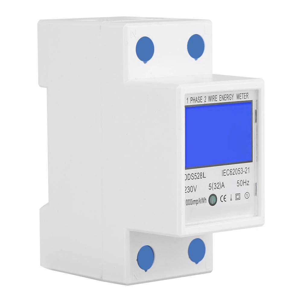 

Energy Meter Digital LCD Energy KWh Meter DDS528L 230v 50HZ 110v 60HZ Single Phase Power Meter Electric Smart Energy Meter