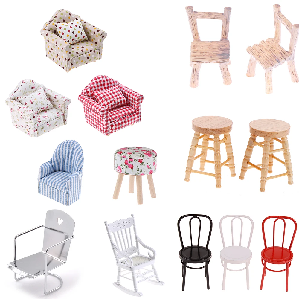 Новый диван стул мебель модель игрушки для кукольного дома украшения 1/12