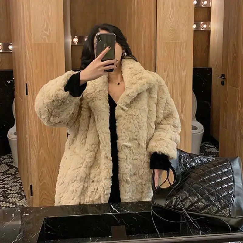 Женская куртка из искусственного меха осенне-зимняя берберского флиса | одежда