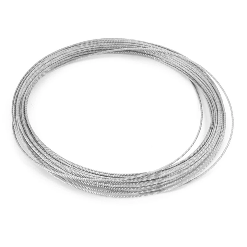 

New-Hoisting 7x7 1.2mm Diameter Stainless Steel Flexible Wire Rope 32.8Ft
