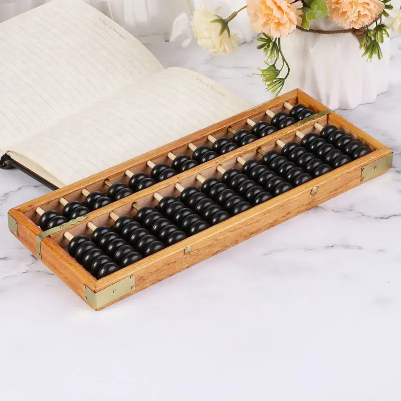 

Portable Chinese 13 Digits Column Abacus Arithmetic Soroban Calculating Counting Math Learning Tool for Children