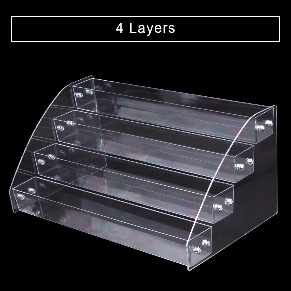 4 Layers 1 To7 трехъярусная акриловая подставка для лака Косметическая подставка держатель Маникюрный Инструмент Настольный Чехол помада стеллаж - Цвет: 4 Layers