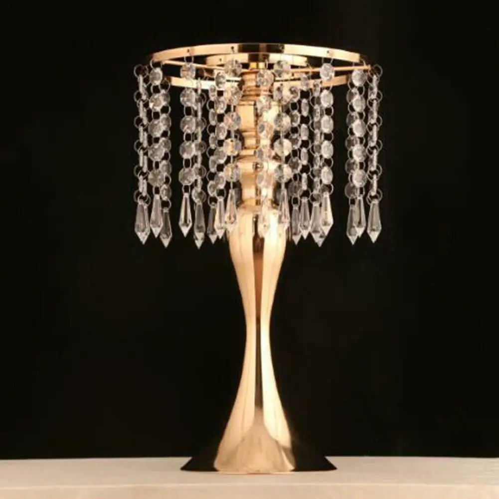 

Candlestick Flower Candle Holder Candelabra Wedding Party Ornament with Tassel