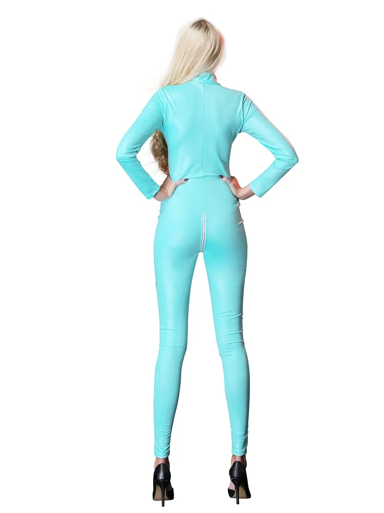 Бесплатная доставка 2016 размера плюс латексный костюм модное женское черное