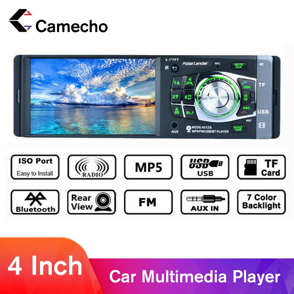 

Camecho 1din car radio MP5 multimedia player Bluetooth Steering Wheel autoradio AUX/USB/FM Audio Stereo radio cassette pl