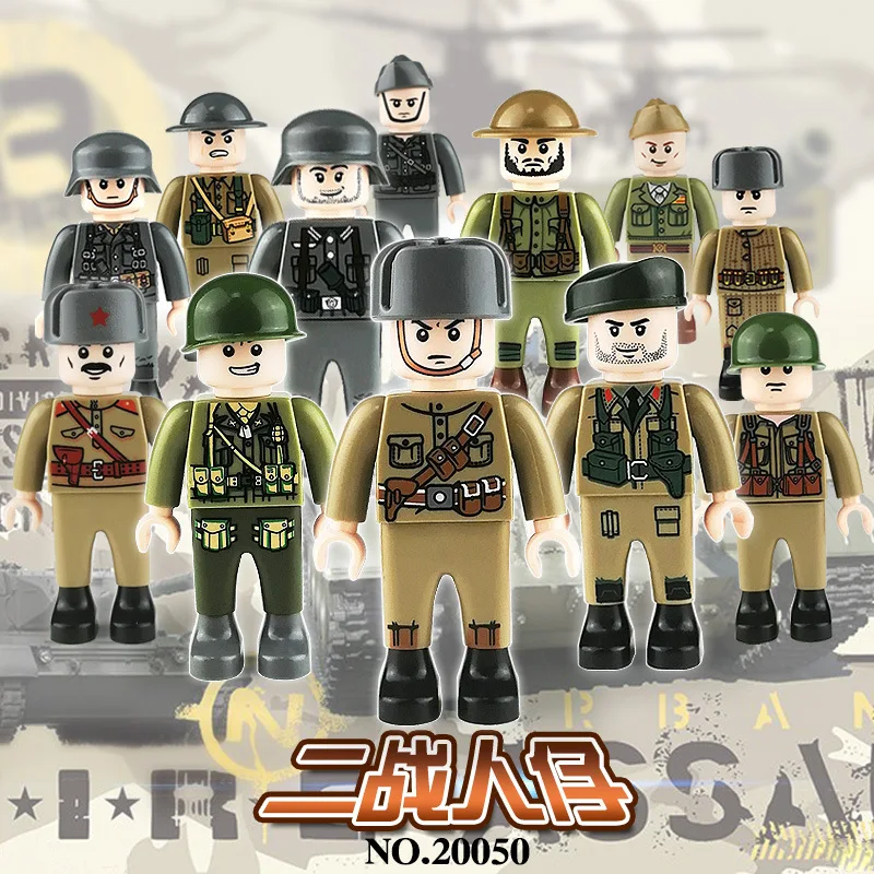 Игрушечные строительные блоки 12 шт./компл. в стиле милитари Ww2 США|building blocks|block