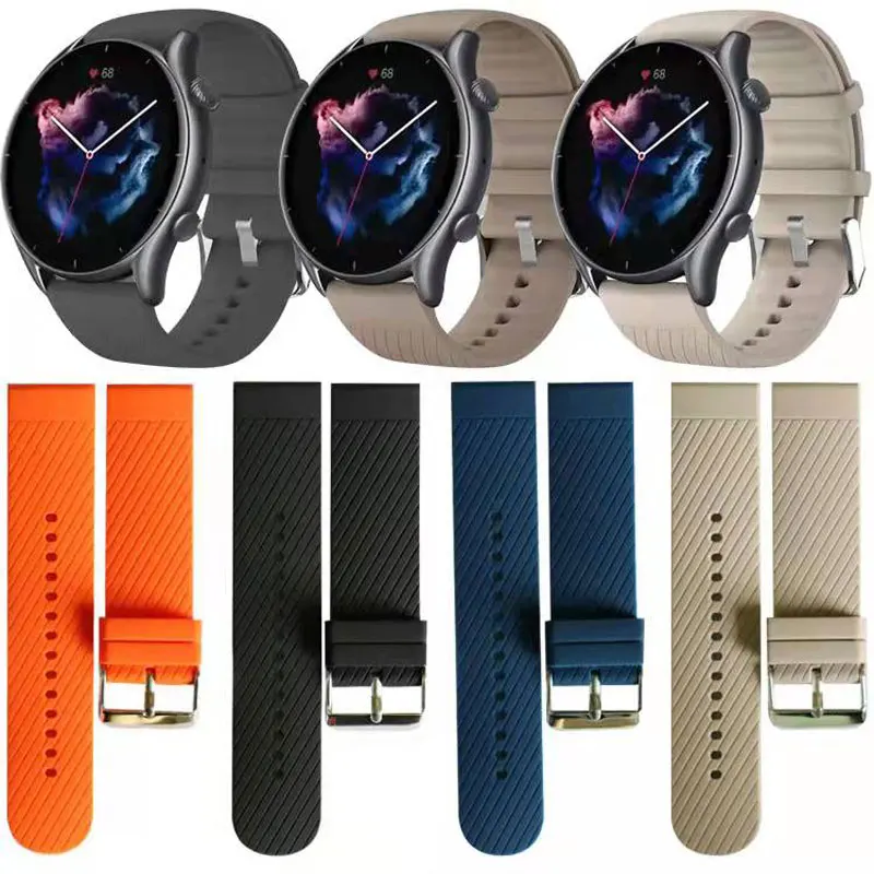 

Ремешок силиконовый для часов Huami Amazfit GTR3 GTR3PRO, 22 мм