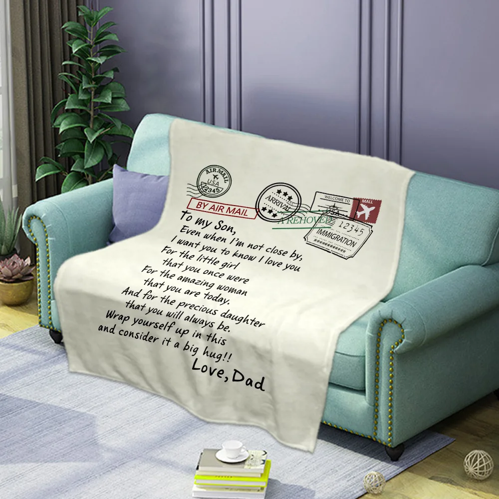 

3D a letter to my mother Flannel Fleece Blanket Fashion Throw Blanket Adult Travel Party Decoration Bedspread Drop Ship Kids