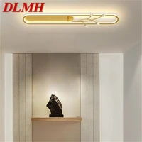 dlmh nordic ceiling light contemporary gold crystal lamps fixtures led home for living dining room