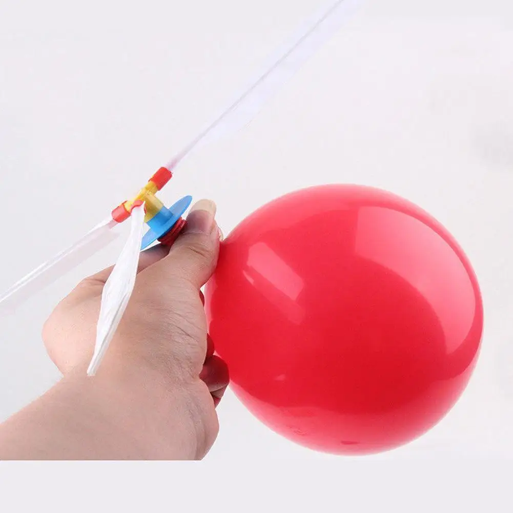 Fun-helic&oacute;ptero de juguete con globos caseros para ni&ntilde;os, juguete educativo para el hogar, regalo escolar, R6P6-0