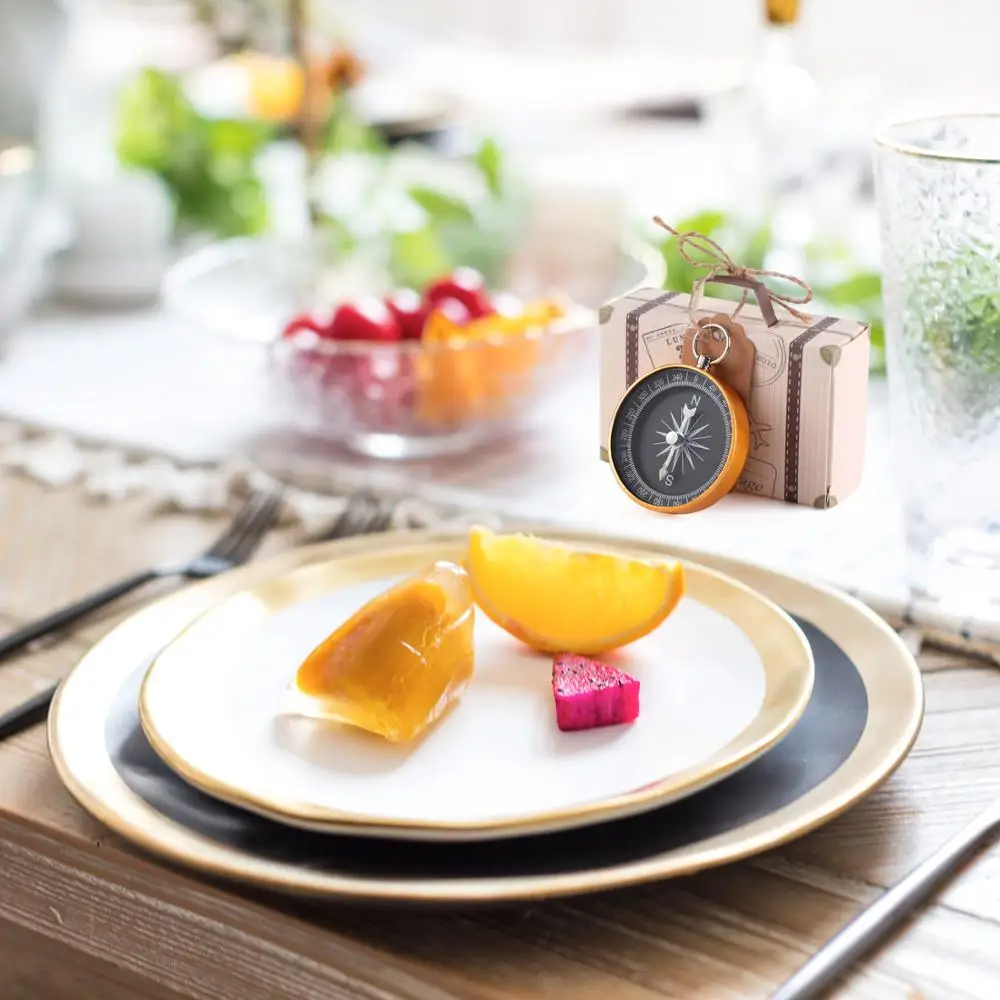 50 штук свадебный подарок карфт бумажный компас с ярлыком конфетная Подарочная