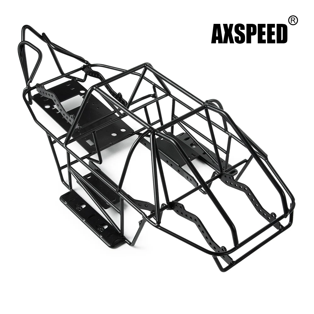 

AXSPEED Black Metal Steel Chassis Roll Cage Frame Body Parts for SCX10 90046 1/10 RC Rock Crawlers Car Truck Parts