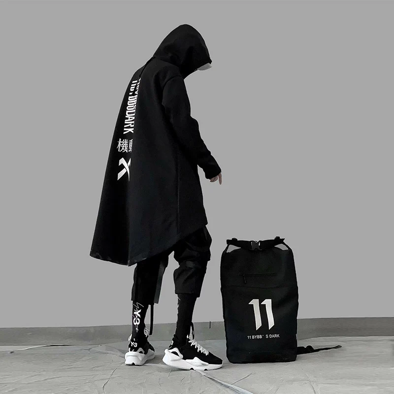 

Fashion Brand Men Autumn Long Hoodies DARK Sweatshirts Harajuku Streetwear Cotton Casual Hip Hop Male Jacket Oversized Techwear