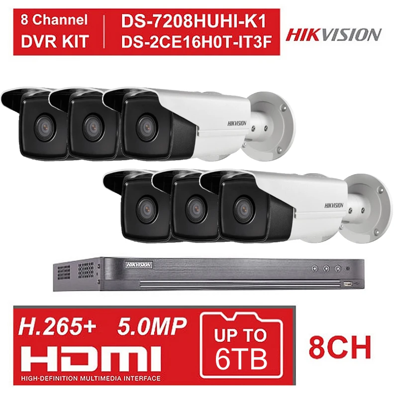 Гибридный 8 канальный видеорегистратор HIK каналов рекордер яркости 5 МП